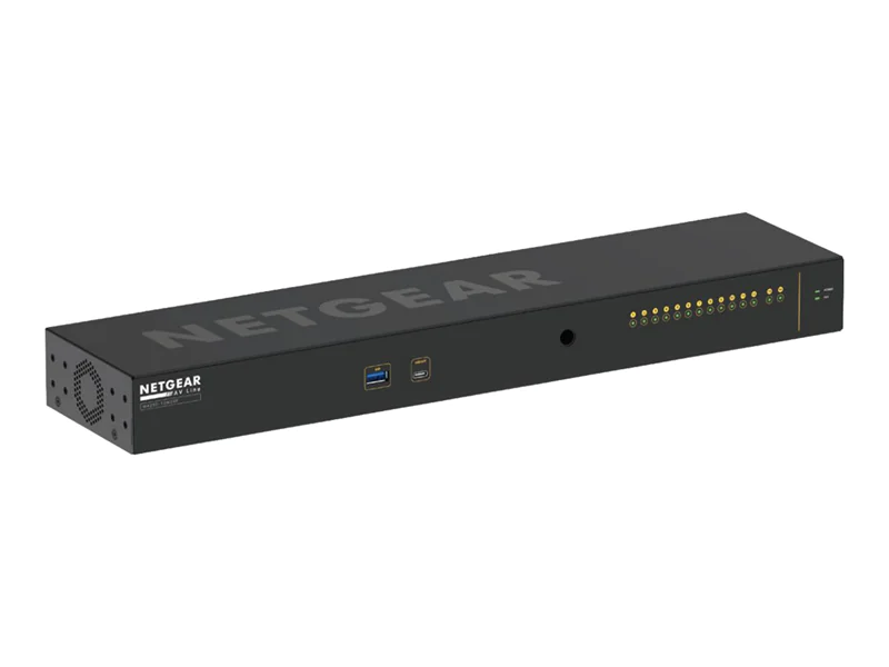 NETGEAR AV Line M4250-12M2XF - Switch - L3 - managed - 12 x 10/100/1000/2.5G + 2 x 10 Gigabit SFP+ - Seite-zu-Seite-Luftstrom - an Rack montierbar
