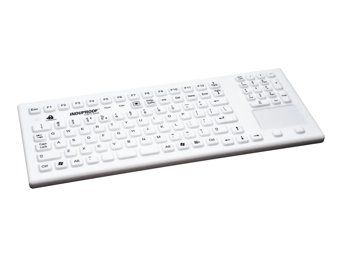 GETT InduKey InduProof Smart Touch - Tastatur mit Touchpad - USB - Schweiz - Weiß - KG23204