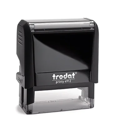 TRODAT 4912 OFFICE PRINTY, Selbstfärbestempel, Text/Datumsstempel, 17 x 46 mm, Schwarz, Grau, CO2 compensated, 63 mm 128725