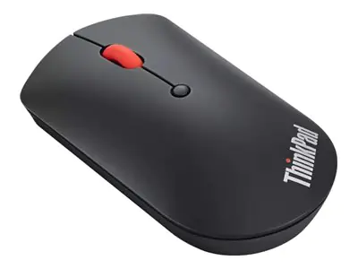 Lenovo ThinkPad Silent - Maus - rechts- und linkshändig - optisch blau - 3 Tasten - kabellos - Bluetooth 5.0 - Schwarz - retail