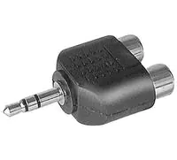 exertis Connect - Audio-Adapter - RCA weiblich zu mini-phone stereo 3.5 mm männlich - Schwarz
