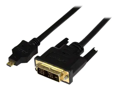 StarTech 1m Micro HDMI auf DVI Kabel - micro HDMI Typ-D / DVI-D Adapterkabel - St/St - Adapterkabel - DVI-D männlich zu 19 pin micro HDMI Type D männlich - 1 m - abgeschirmt - Schwarz