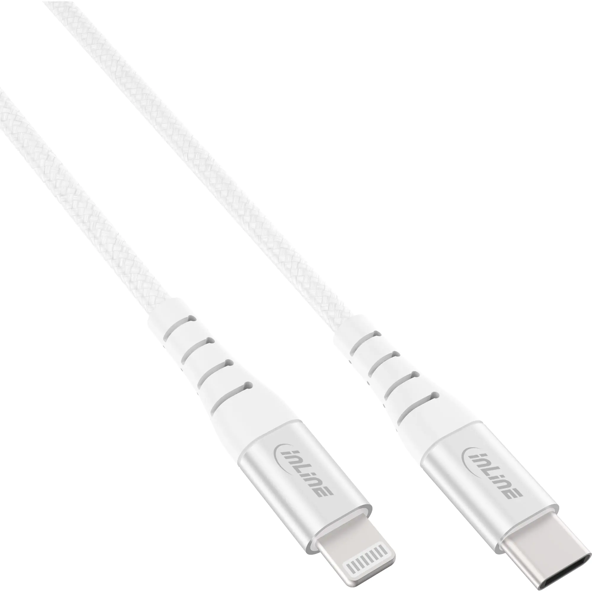 InLine USB-C Lightning Kabel - für iPad - iPhone - iPod - silber/Alu - 1m MFi 31450C