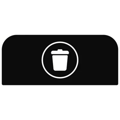 Rubbermaid Hinweisschild 36,7 x 20,36 cm (B x H) Restmüll Kunststoff