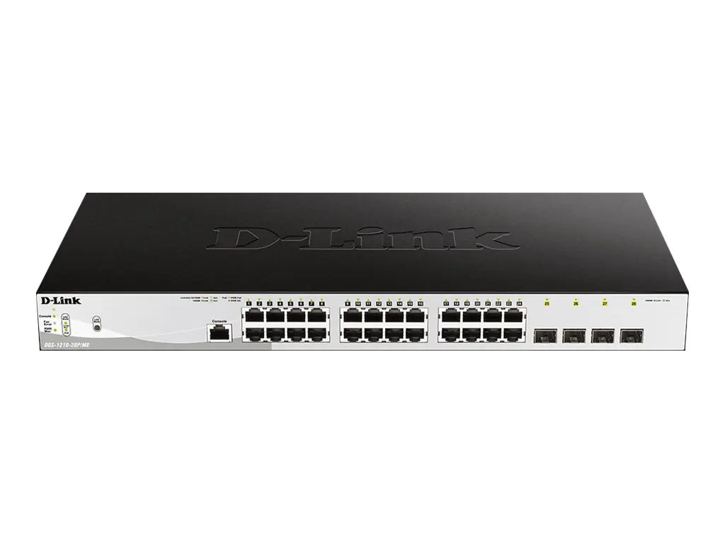 D-Link DGS 1210-28P/ME - Switch - managed - 24 x 10/100/1000 (PoE) + 4 x Gigabit SFP - an Rack montierbar - PoE (193 W)