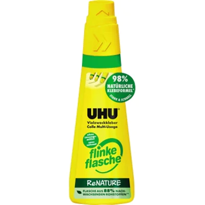 UHU Vielzweckkleber flinke Flasche Renature 100g, 60 °C, RoHS, REACH, CE, Sichtverpackung, 1 Stück(e) 46370