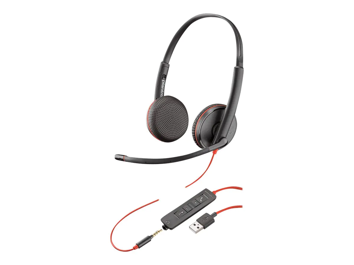 Poly Blackwire 3225 - 3200 Series - Headset - On-Ear - kabelgebunden - USB, 3,5 mm Stecker