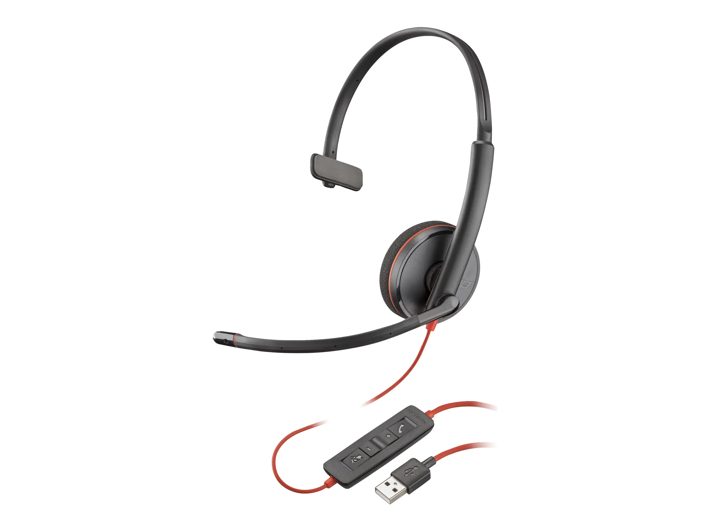 Poly Blackwire 3210 - Blackwire 3200 Series - Headset - On-Ear - kabelgebunden - USB-A - Schwarz - Skype-zertifiziert, Cisco Jabber Certified, Avaya Certified