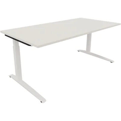 Schreibtisch Kufe Einzels. Quadrat B1800xT900xH650-850 ws/Weiß Schreibtisch Kufe Einzels. Quadrat B1800xT900xH650-850 ws/Weiß