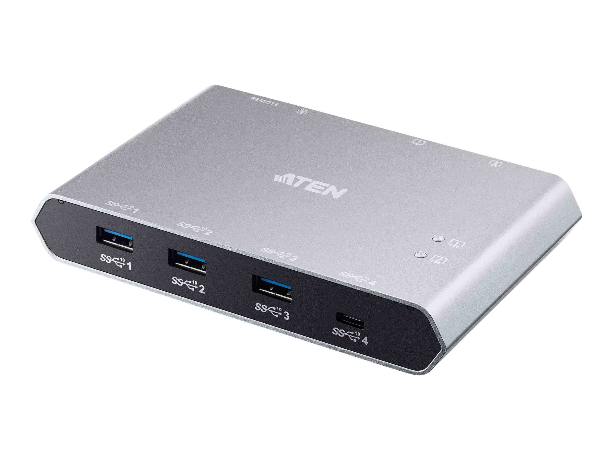 ATEN US3342 - USB-Umschalter für die gemeinsame Nutzung von Peripheriegeräten - 3 x USB 3.2 Gen 2 + 1 x USB-C (Spannungsversorgung) - Desktop ATEN US3342 - USB-Umschalter für die gemeinsame Nutzung von Peripheriegeräten - 3 x USB 3.2 Gen 2 + 1 x USB-C (Spannungsversorgung) - Desktop