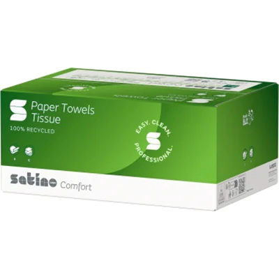Satino Papierhandtuch Comfort 25 x 32 cm (B x L) Papier, 100 % recycelt weiß 24 x 128 Bl./Pack.