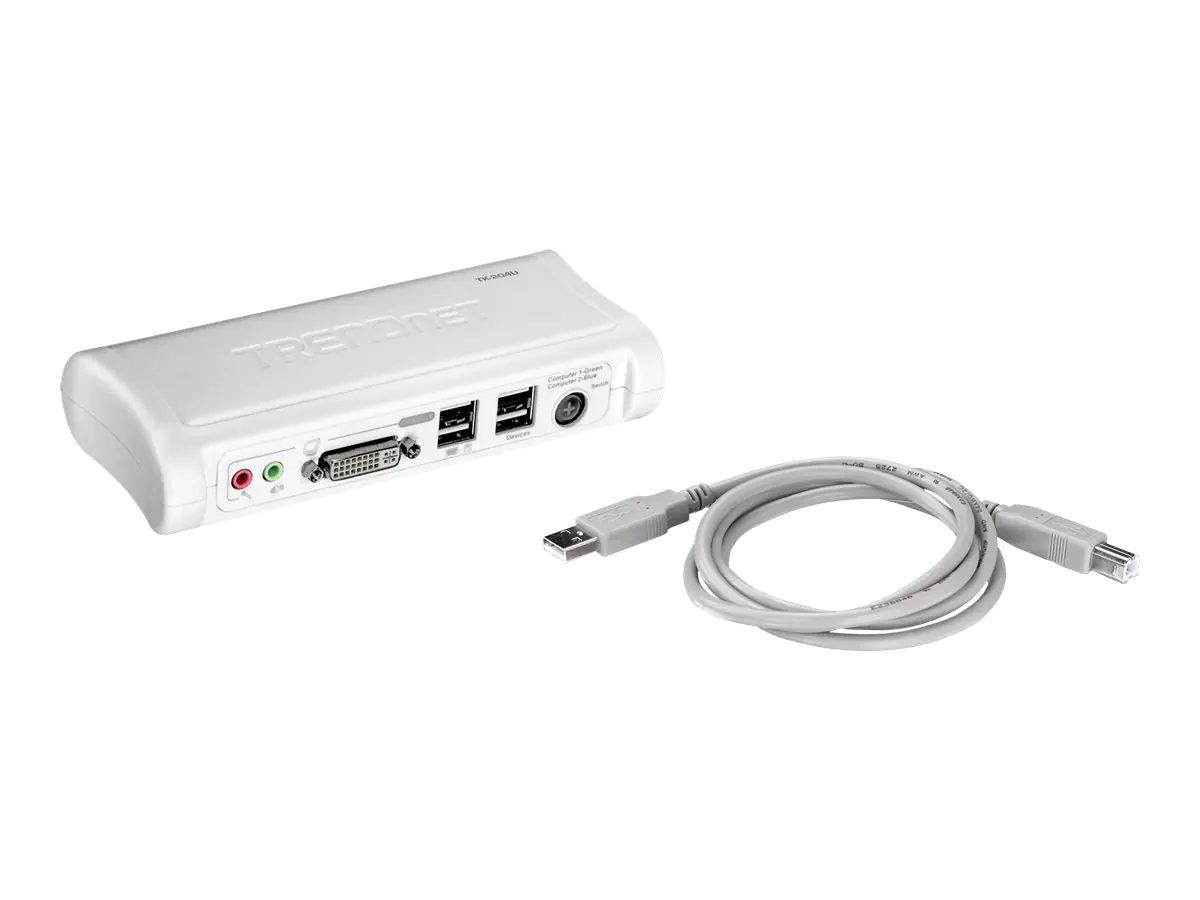 TRENDnet TK 204UK - KVM-/Audio-Switch - 2 x KVM/Audio - 1 lokaler Benutzer - Desktop