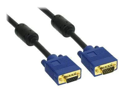InLine Premium - VGA-Verlängerungskabel - HD-15 ohne Pol 9 (M) zu HD-15 (VGA) (W) - 5 m - geformt - Schwarz InLine Premium - VGA-Verlängerungskabel - HD-15 ohne Pol 9 (M) zu HD-15 (VGA) (W) - 5 m - geformt - Schwarz