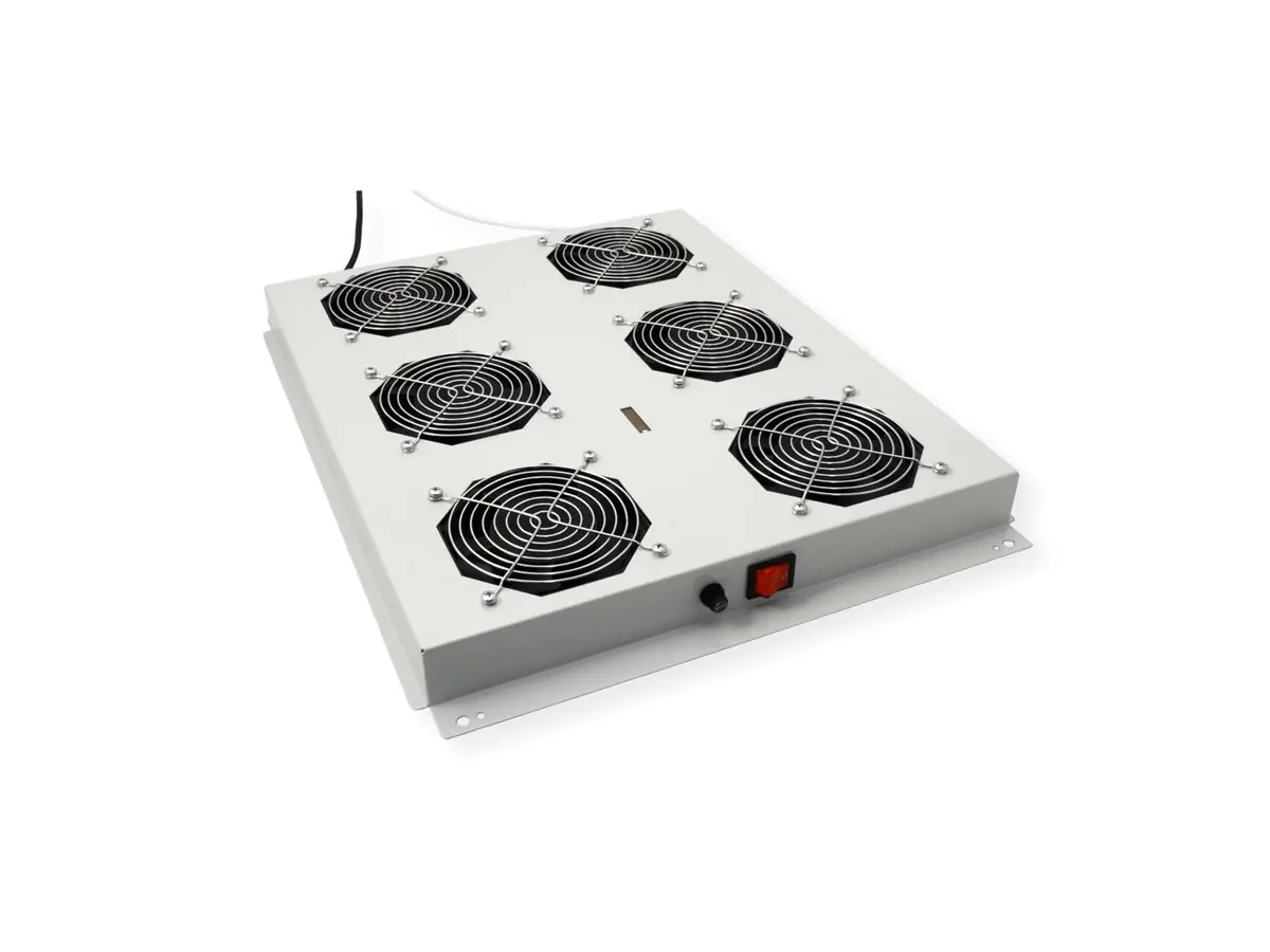 ROLINE 19 Zoll Dachlüftereinheit 6 Lüfte Thermostat grau