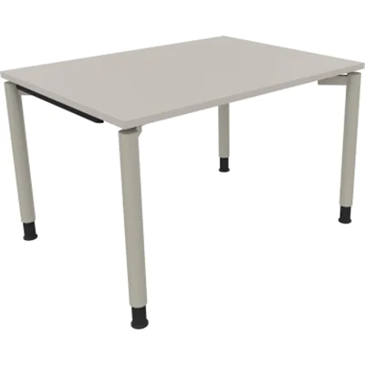 Schreibtisch Vierfuß Rundrohr B1200xT900xH680-820 si/Lichtgrau Schreibtisch Vierfuß Rundrohr B1200xT900xH680-820 si/Lichtgrau