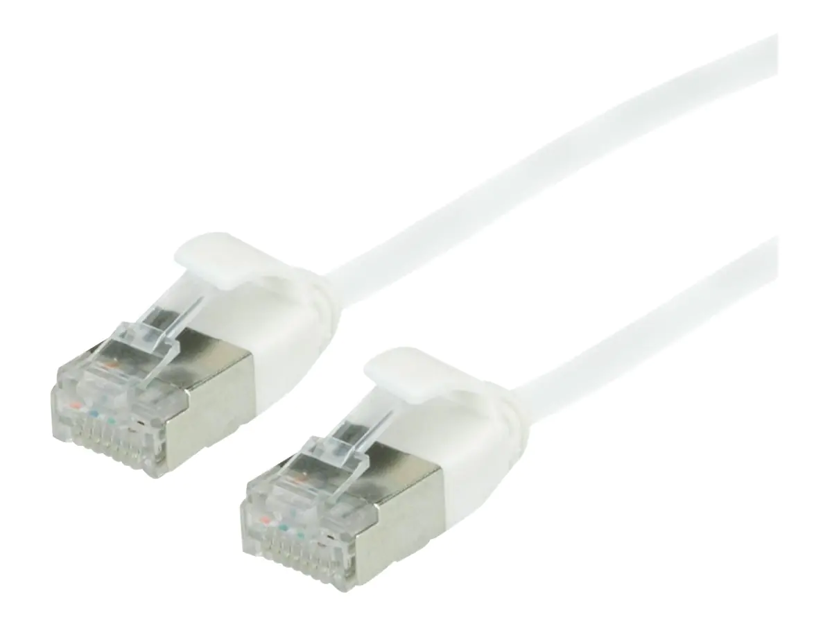 Roline Green - Patch-Kabel - RJ-45 (M) zu RJ-45 (M) - 5 m - U/FTP - CAT 6a - halogenfrei, geformt, ohne Haken, verseilt - weiß