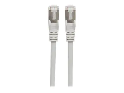 Intellinet Network Patch Cable, Cat6A, 0.5m, Grey, Copper, S/FTP, LSOH / LSZH, PVC, RJ45, Gold Plated Contacts, Snagless, Booted, Polybag - Patch-Kabel - RJ-45 (M) bis RJ-45 (M) - 50 cm - SFTP - CAT 6a - IEEE 802.3af - geschirmt, geformt - Grau