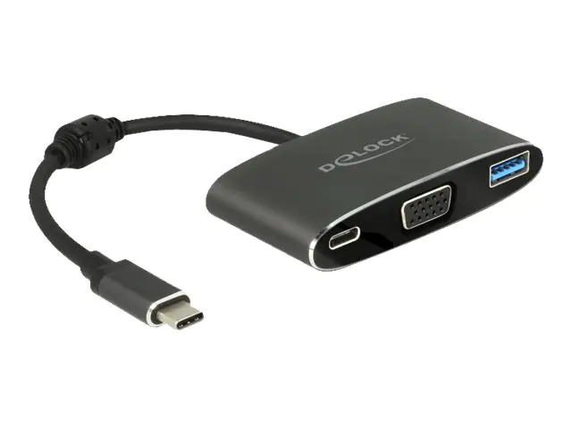 DeLOCK - Externer Videoadapter - VL101 - USB-C 3.1 - VGA - Grau - retail