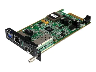 StarTech Gigabit Ethernet LWL / Glasfaser Medienkonverter Kartenmodul mit SFP - 1000 Mbit Multimode Gigabit Ethernet Medienkonverter - Medienkonverter - GigE - 1000Base-TX - RJ-45 / SFP (mini-GBIC) - für P/N: ET10GSFP, GLCSXMMRGDST, J4858C10PKST, J4858CST