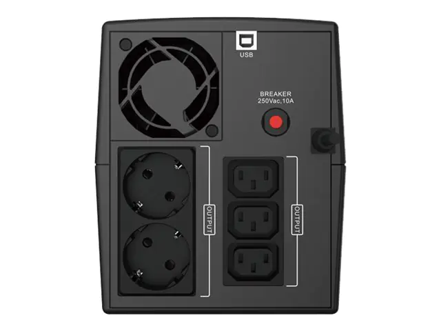 Conceptronic Zeus 04EM - USV - Wechselstrom 220-240 V - 1320 Watt - 2200 VA - 9 Ah - USB - Ausgangsanschlüsse: 5