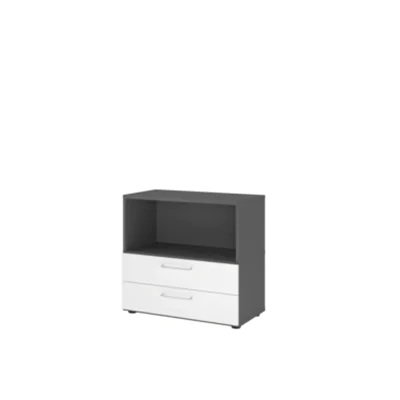 Hammerbacher Regal FlexWall 800 x 748 x 417 mm (B x H x T) 28kg Holz graphit