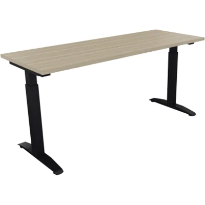 Schreibtisch Kufe Einzels. Quadrat B1600xT600xH650-850 an/Eiche Natur Schreibtisch Kufe Einzels. Quadrat B1600xT600xH650-850 an/Eiche Natur