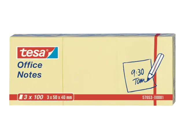 Tesa Office - Notizen - 50 x 40 mm - 300 Blatt (3 x 100) 57653-00001