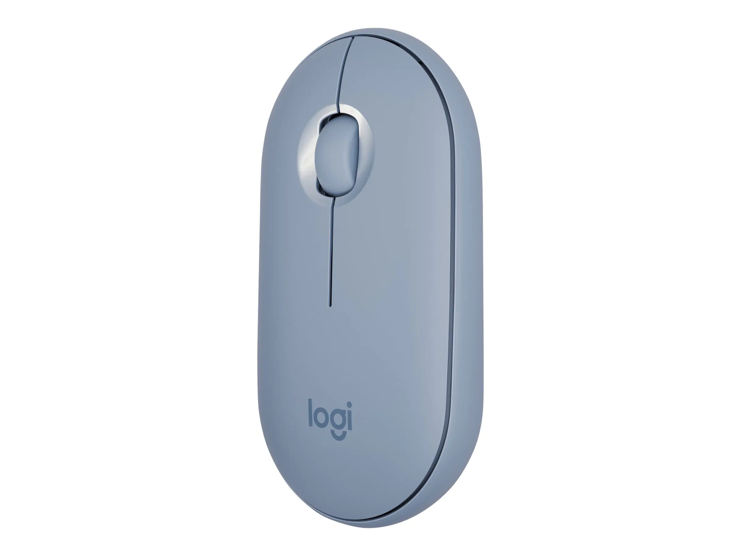 Logitech Pebble M350 - Maus - optisch - 3 Tasten - kabellos - Bluetooth, 2.4 GHz - kabelloser Empfänger (USB) - Blue Grey