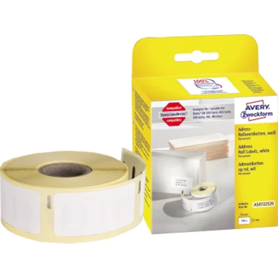 Avery Zweckform Etikett AS0722520 54x25mm 500 St./Rl. Avery Zweckform Etikett AS0722520 54x25mm 500 St./Rl.