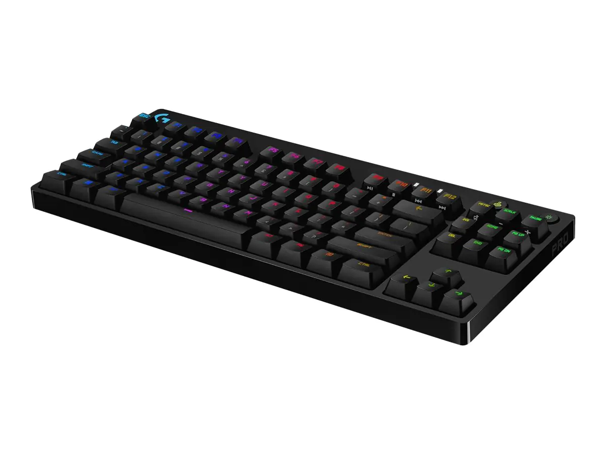 Logitech G Pro Mechanical Gaming Keyboard - Tastatur - Hintergrundbeleuchtung - USB - US International - Tastenschalter: GX Blue Clicky - Schwarz