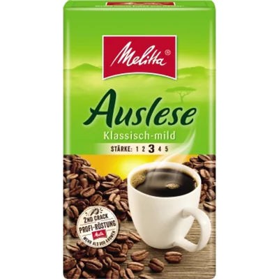 Melitta Kaffee Auslese mild gemahlen Intensität: 3 500 g/Pack.