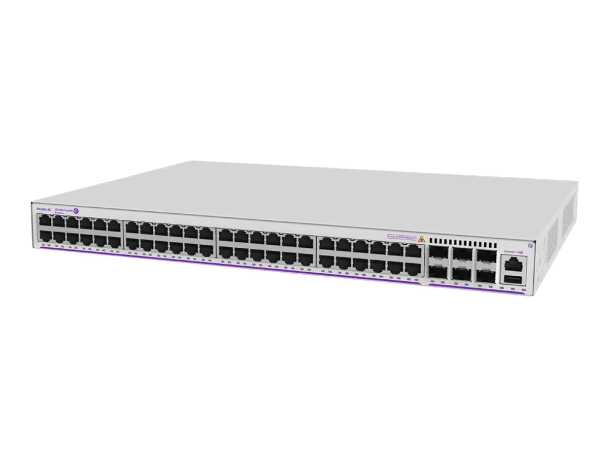 Alcatel-Lucent OmniSwitch OS2360-P48 - Switch - managed - 48 x 10/100/1000 (PoE+) + 4 x Gigabit SFP (Uplink) + 2 x 1 Gigabit / 10 Gigabit SFP+ (Uplink / Stacking) - an Rack montierbar - PoE+ (370 W)