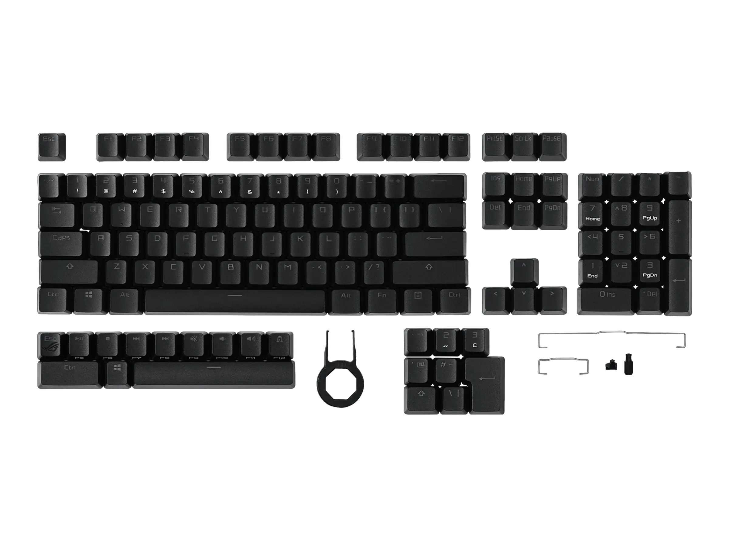 ASUS ROG PBT Doubleshot - Tastenkappen-Satz - Schwarz