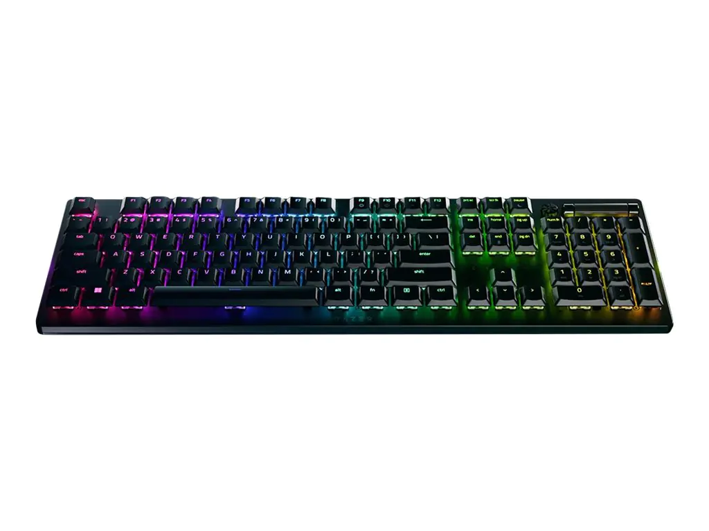 Razer DeathStalker V2 Pro - Tastatur (Topcase) - flaches Profil - Hintergrundbeleuchtung - kabellos - Bluetooth, 2.4 GHz - QWERTZ - Deutsch - Tastenschalter: Razer linearer optischer Switch rot