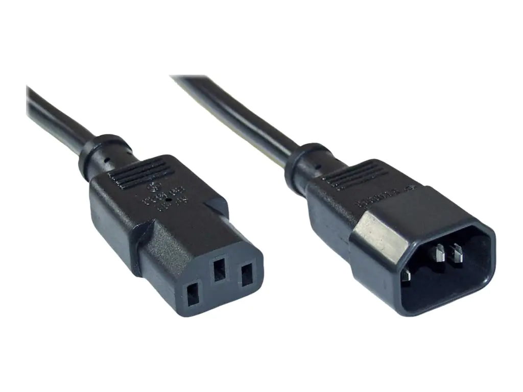 InLine - Spannungsversorgungs-Verlängerungskabel - power IEC 60320 C13 zu IEC 60320 C14 - 30 cm - Schwarz