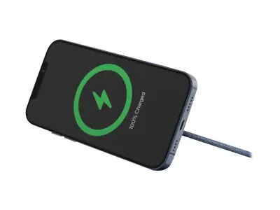 Belkin BoostCharge Pro - Induktive Ladematte - 15 Watt - Fast Charge (magnetisch) - Blau - für Apple iPhone 12, 12 mini, 12 Pro, 12 Pro Max