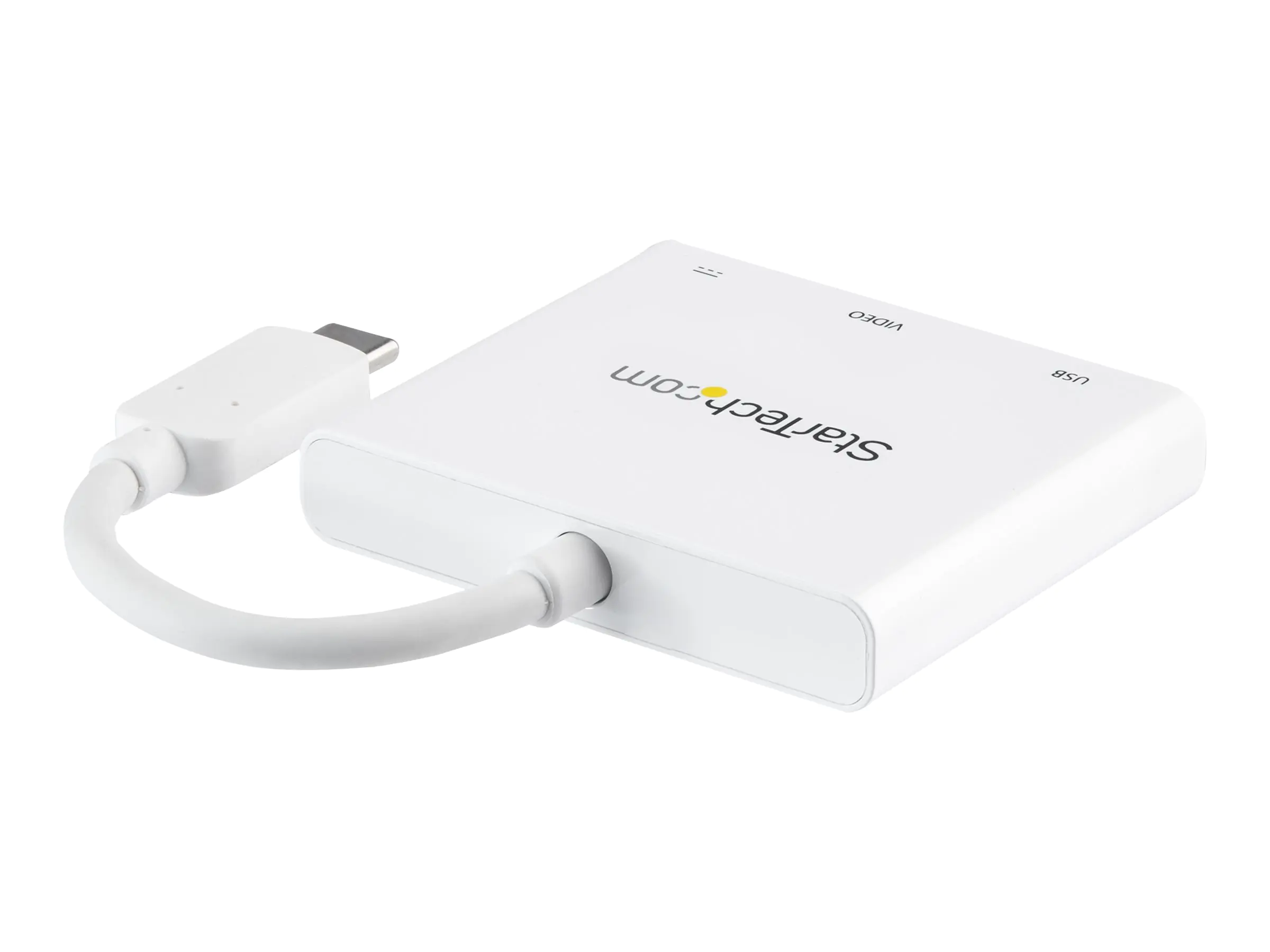 StarTech USB-C to HDMI Adapter - White - 4K 30Hz - Thunderbolt 3 Compatible - with Power Delivery (USB PD) - USB C Dongle (CDP2HDUACPW) - Videoschnittstellen-Converter - USB-C (M) bis HDMI, USB Typ A, USB-C (W) - 60 mm - weiß - 4K Unterstützung, USB Power