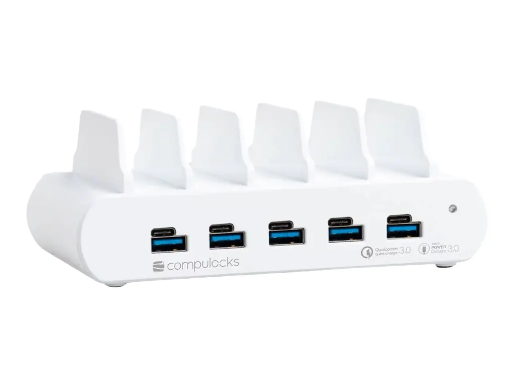 Compulocks 5 Port USB-C and USB-A Charging Dock with EU - Ladestation - 150 Watt - 10 Ausgabeanschlussstellen (5 x USB-C, 5 x 4-poliger USB Typ A) - Europäische Union