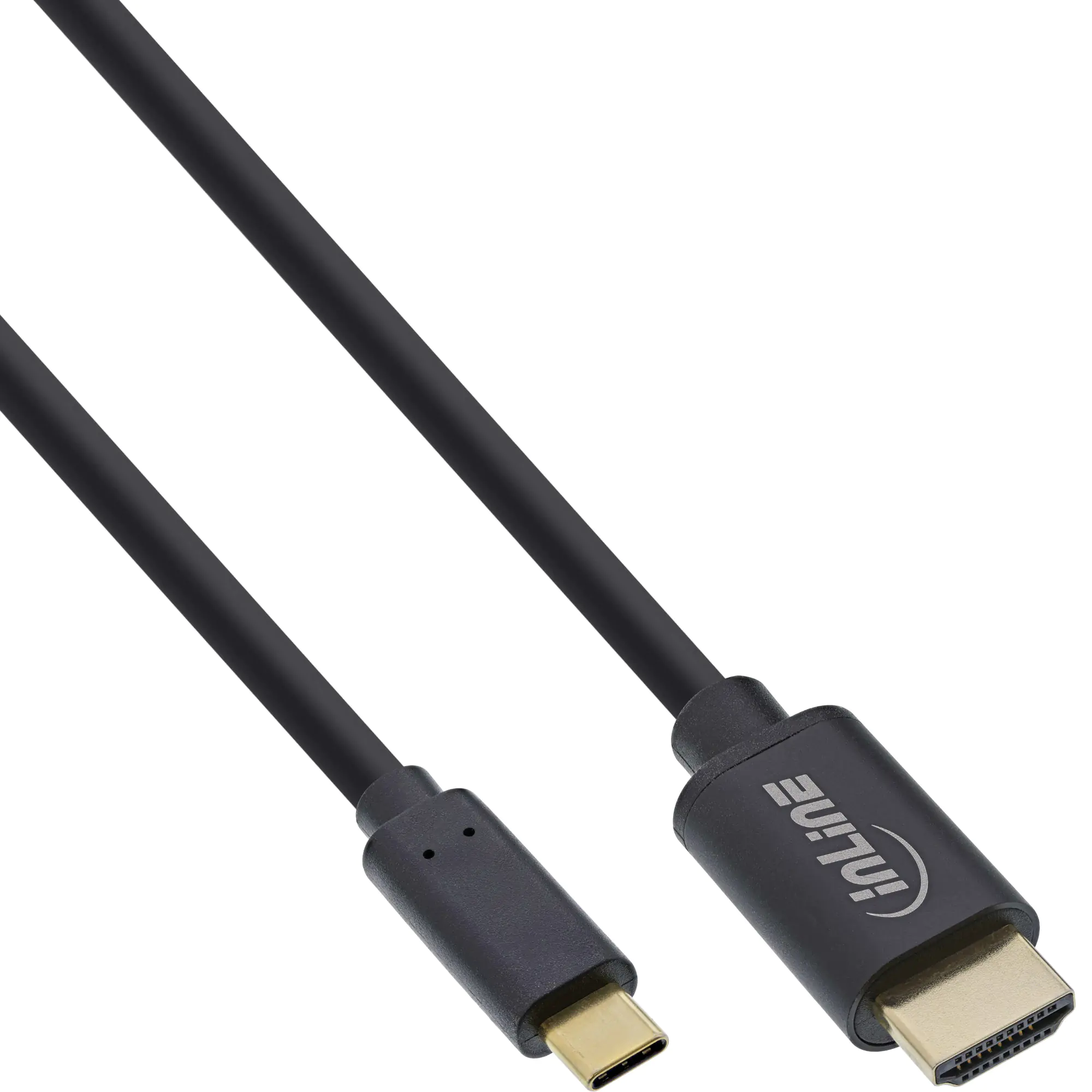 InLine USB Display Kabel Typ-C Stecker zu HDMI DP Alt Mode 4K2K schwarz - Kabel - Digital/Daten