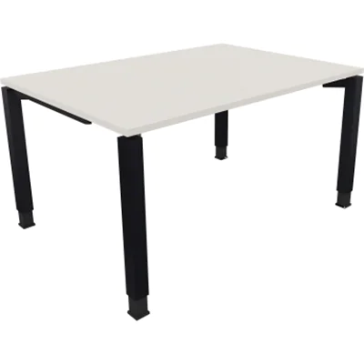 Schreibtisch Vierfuß Quadratrohr B1400xT1000xH680-820 an/Weiß Schreibtisch Vierfuß Quadratrohr B1400xT1000xH680-820 an/Weiß