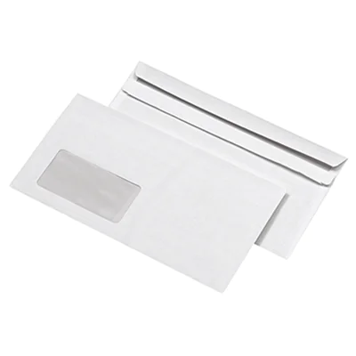 MAILmedia Briefumschlag Kompakt 229 x 125 mm (B x H) mit Fenster 75g/m² mit Selbstklebung Papier weiß MAILmedia Briefumschlag Kompakt 229 x 125 mm (B x H) mit Fenster 75g/m² mit Selbstklebung Papier weiß