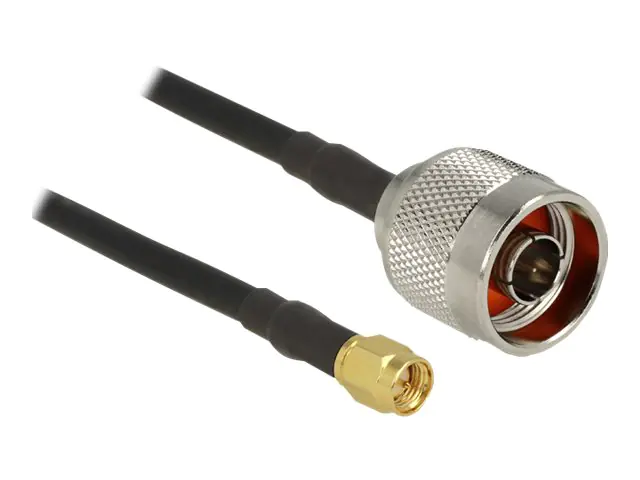 Delock - Antennenkabel - SMA männlich zu N-Anschluss männlich - 2.5 m - Schwarz