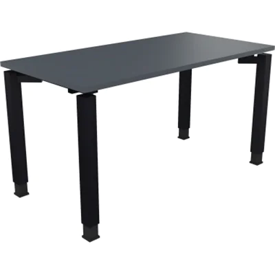 Schreibtisch Vierfuß Quadratrohr B1400xT700xH680-820 an/Lavagrau Schreibtisch Vierfuß Quadratrohr B1400xT700xH680-820 an/Lavagrau