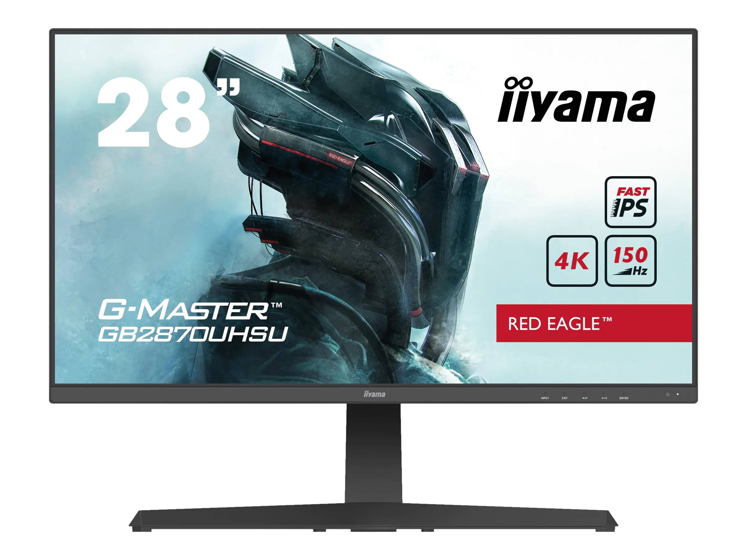 iiyama G-MASTER GB2870UHSU-B1 - LED-Monitor - 71 cm (28") (27.84" sichtbar) - 3840 x 2160 4K @ 150 Hz - IPS - 400 cd/m² - 1000:1 - HDR400 - 1 ms - HDMI, DisplayPort - Lautsprecher - mattschwarz