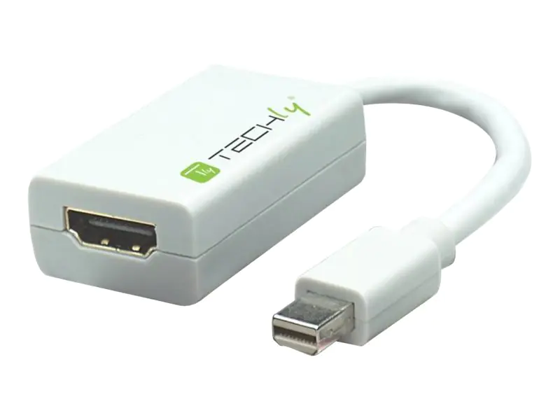 TECHly - Videoadapter - Mini DisplayPort männlich zu HDMI weiblich - 15 cm - abgeschirmt - weiß