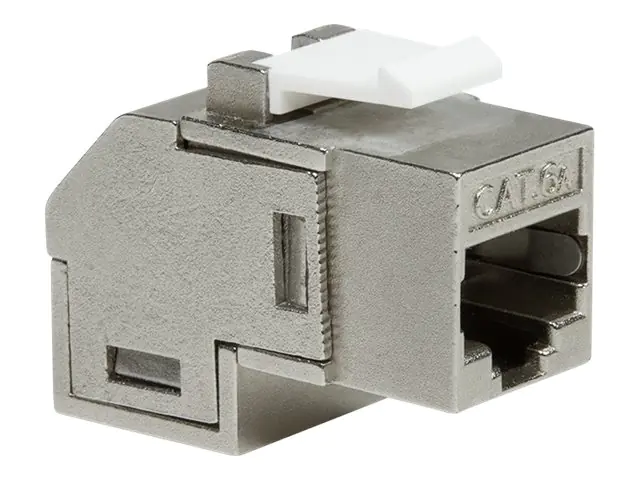LogiLink - Keystone-Koppler - RJ-45 (W) gewinkelt zu RJ-45 (W) - STP - CAT 6a - IEEE 802.3af/IEEE 802.3at/IEEE 802.3bt