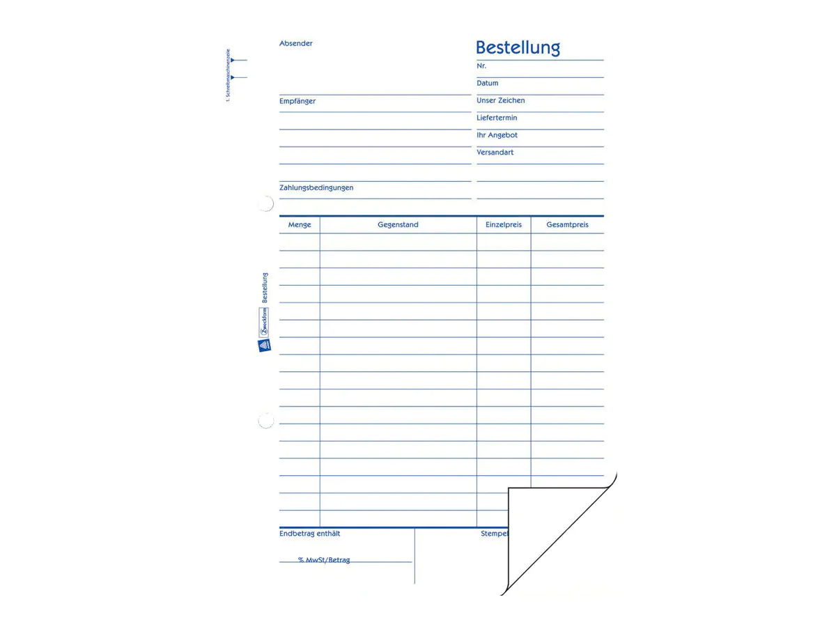Avery Zweckform Bestellformular - 50 Blatt - A5 (148 x 210 mm) 1406