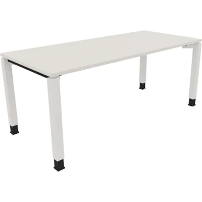 Schreibtisch Vierfuß Quadratrohr B1800xT800xH680-820 ws/Weiß Schreibtisch Vierfuß Quadratrohr B1800xT800xH680-820 ws/Weiß