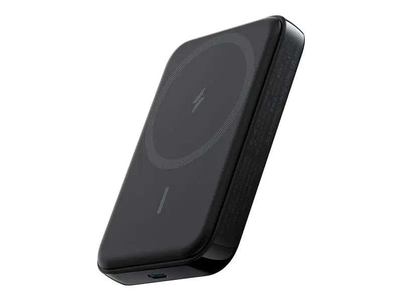 Anker MagGo PowerCore 5000 - Induktive Power Bank - Magnethalterung - 5000 mAh - 7.5 Watt - Fast Charge, PD - Schwarz