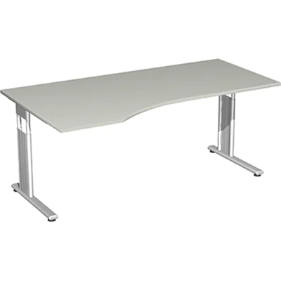 Geramöbel Schreibtisch Flex links S-617306-LS C-Fuß l.gr/si